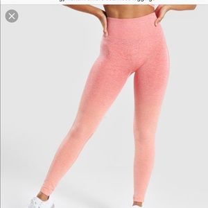 Gymshark ombré seamless peach to orange leggings